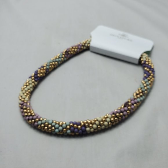 Signature multi color beaded Bohemian choker necklace - Picture 3 of 4